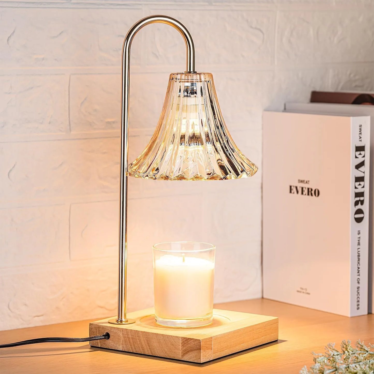 Warm candle lights with timers, candle flower lights, bedroom dimmable table lamps, dormitory home fragrance accessories
